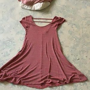 American Eagle Red Stripped T shirt Dress